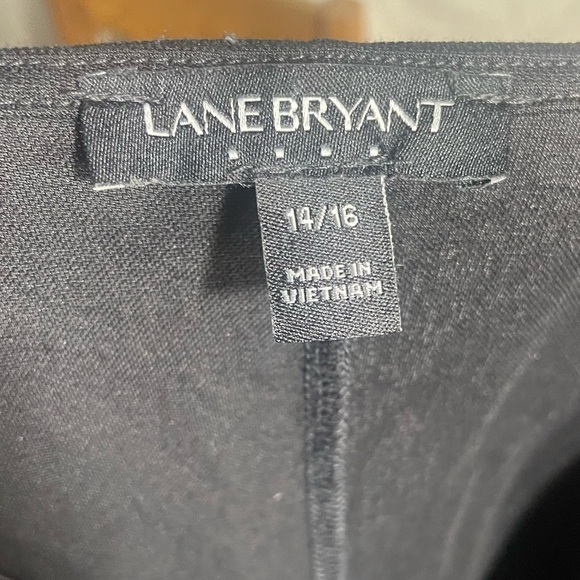 Lane Bryant Black Faux Wrap Blouse Size 14/16 - Picture 5 of 7